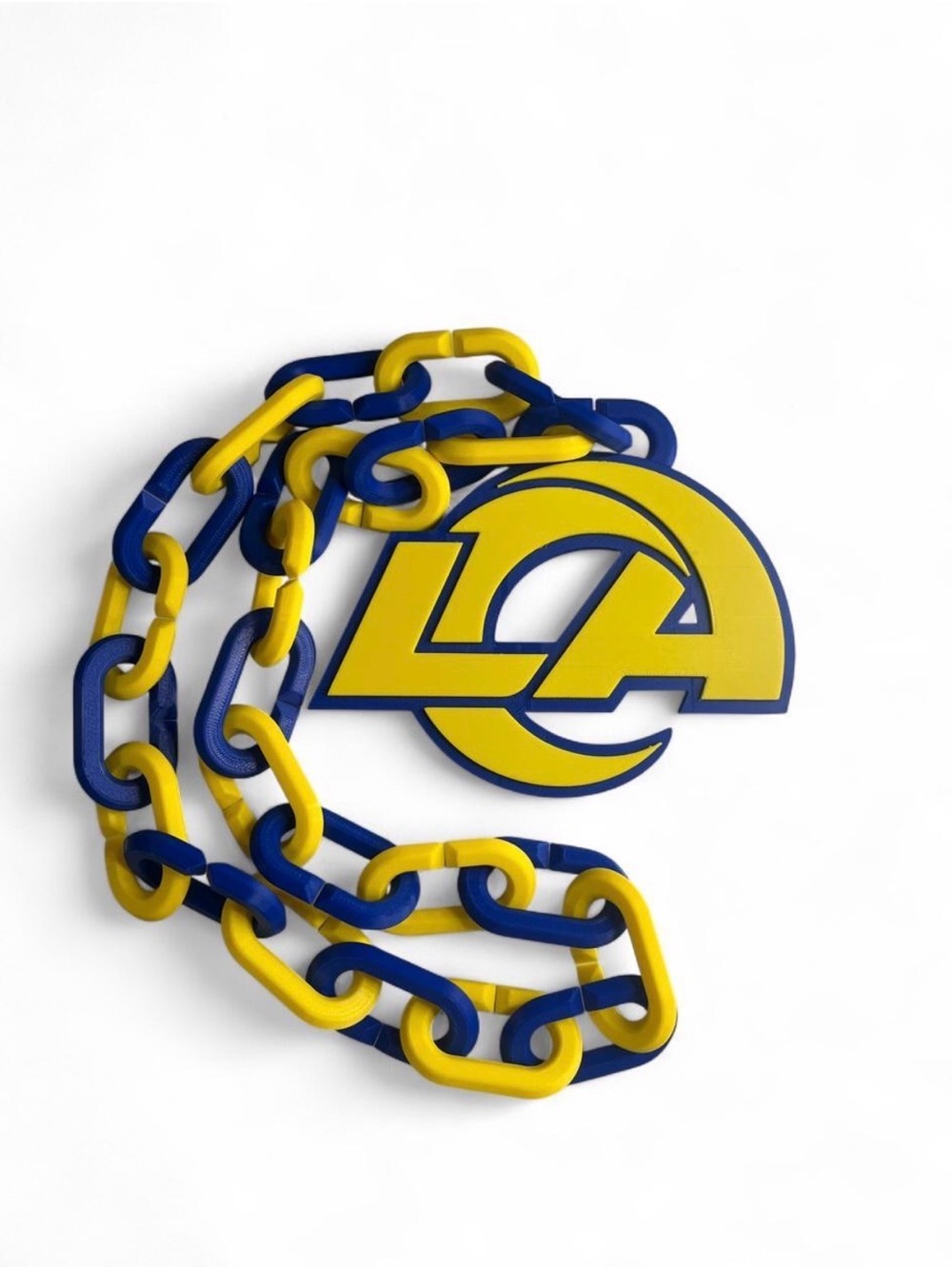 LA Team Logo Chain Necklace - Blue & Yellow